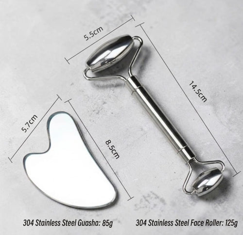 304 Stainless Steel Gua Sha & Facial Roller Set | ANUM.Z