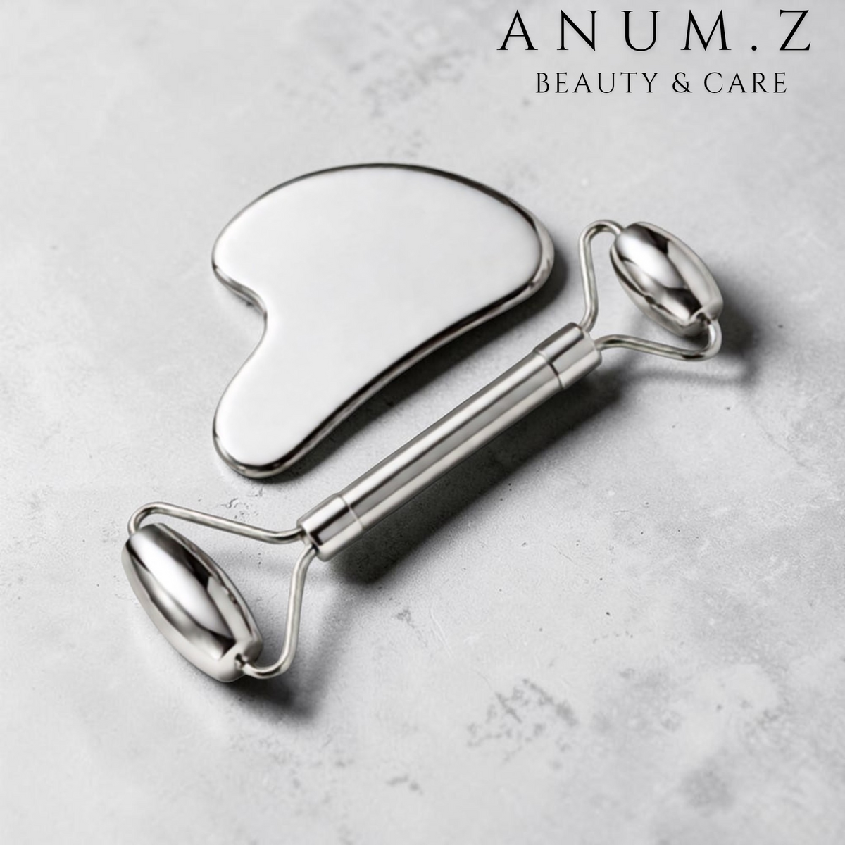 304 Stainless Steel Gua Sha & Facial Roller Set | ANUM.Z